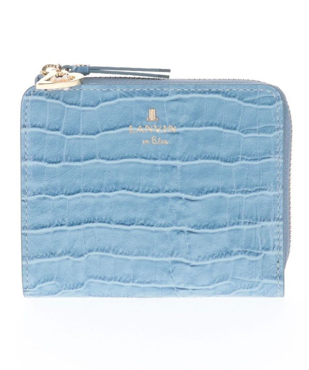 LANVIN en Bleu マゼンダ Lファスナー二つ折り財布 