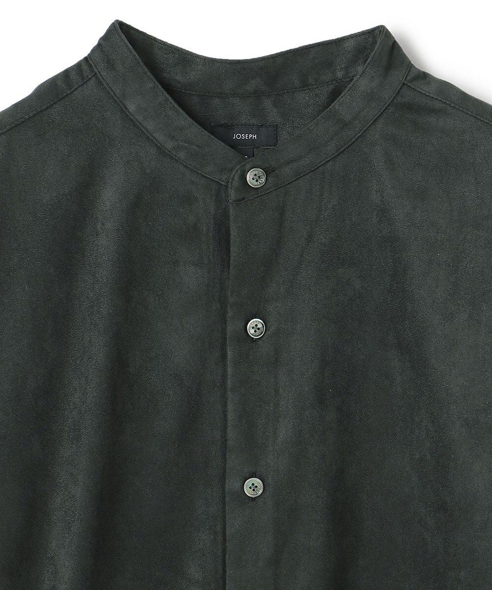 JOSEPH HOMME コマスウェード  バンドカラーシャツ 