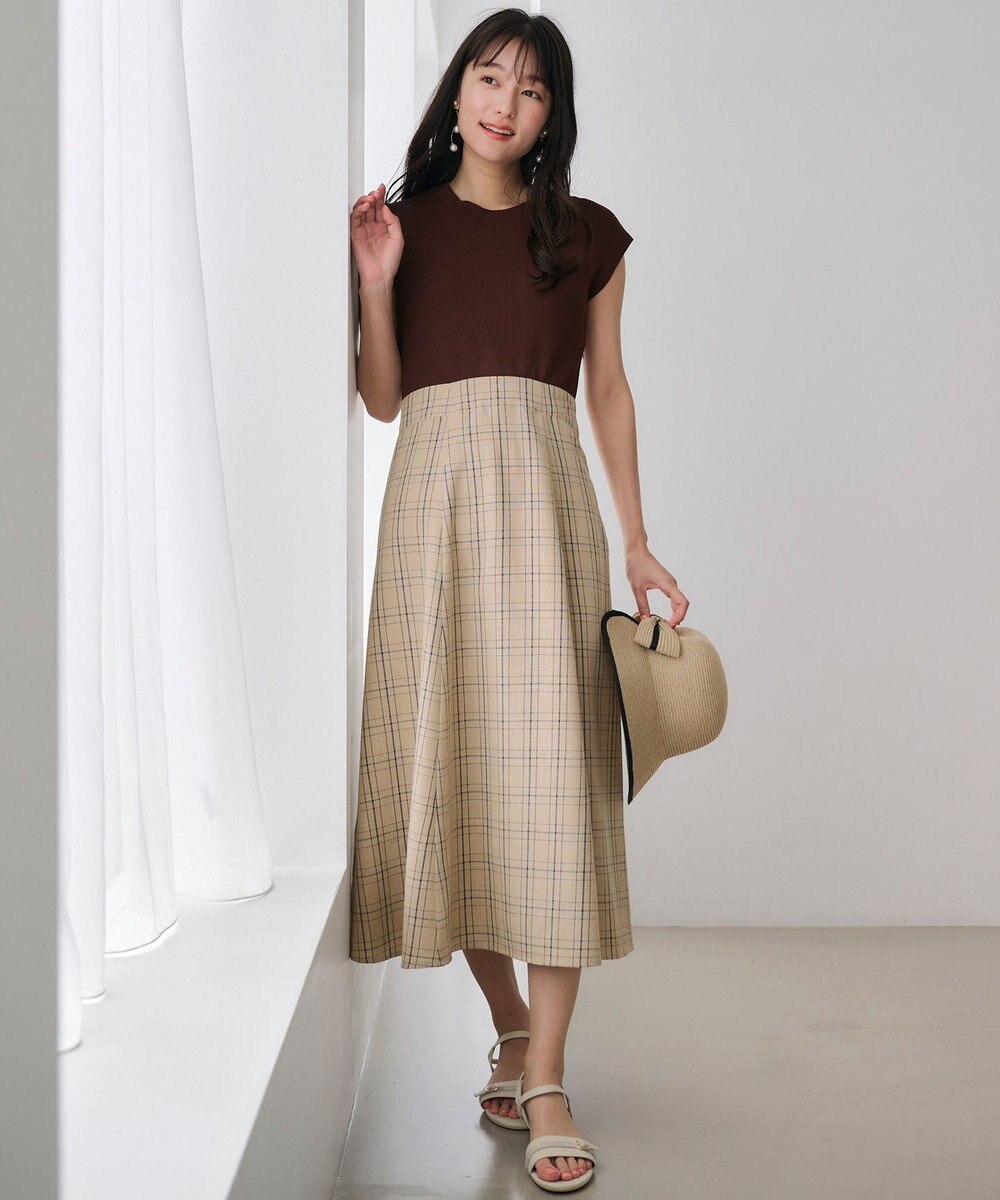 ANY SIS 【洗える】ニットコンビ ワンピース 