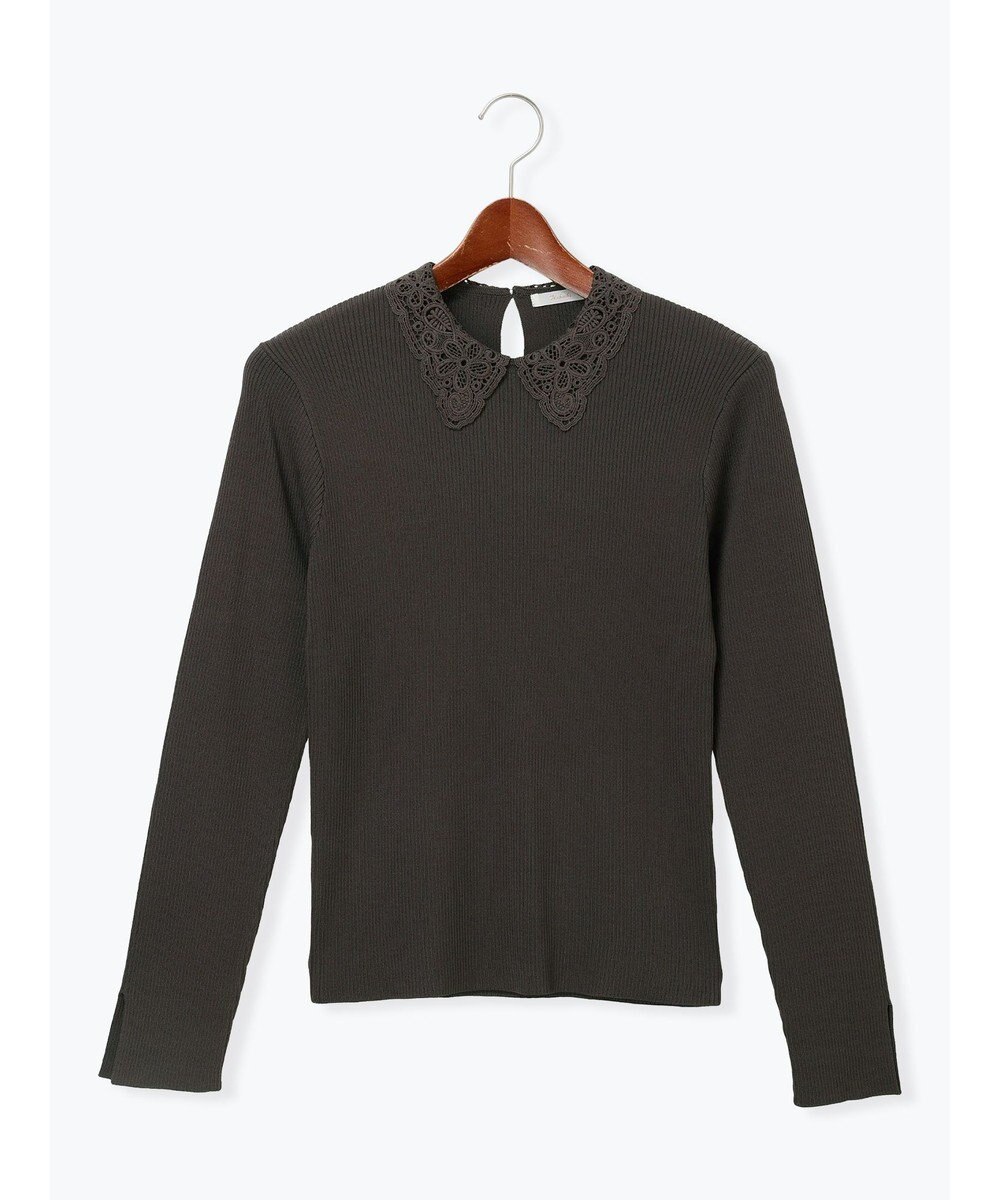 Te chichi ケミカルレースカラーリブニット 