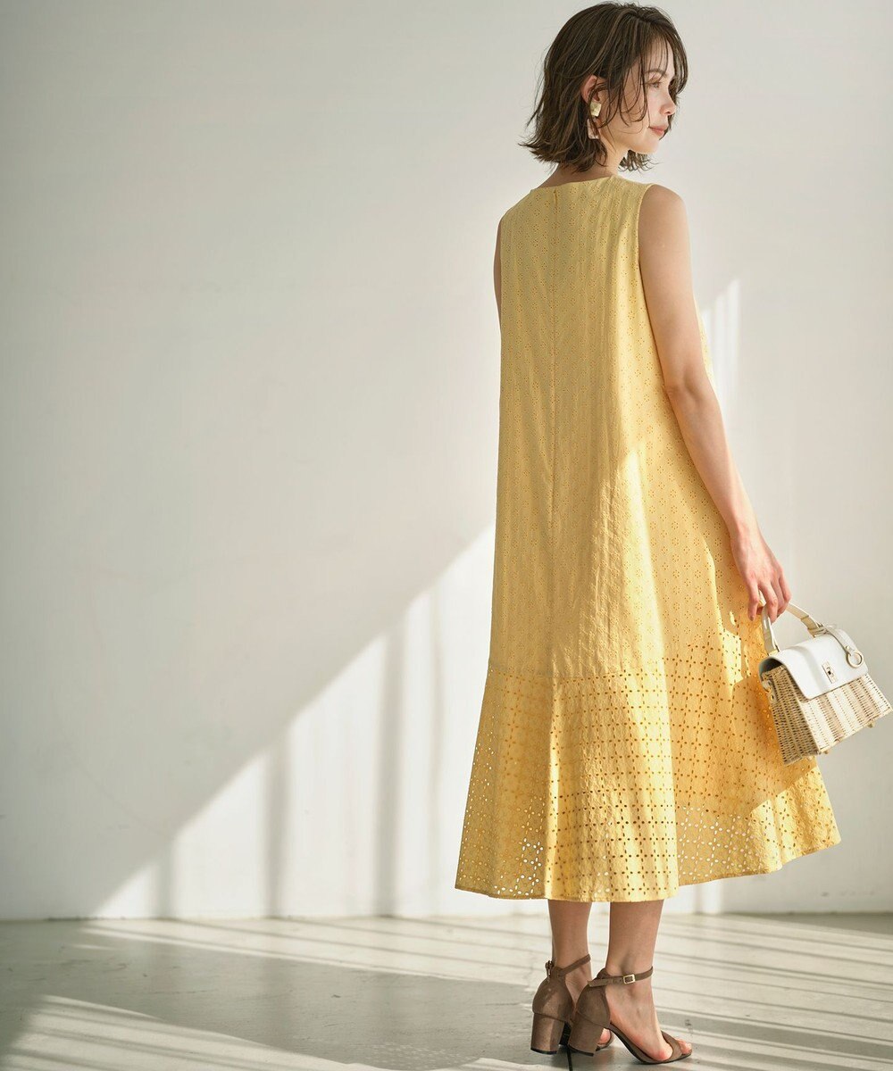 組曲 S 【WEB限定】エンブロイダリーレース ノースリーブワンピース 
