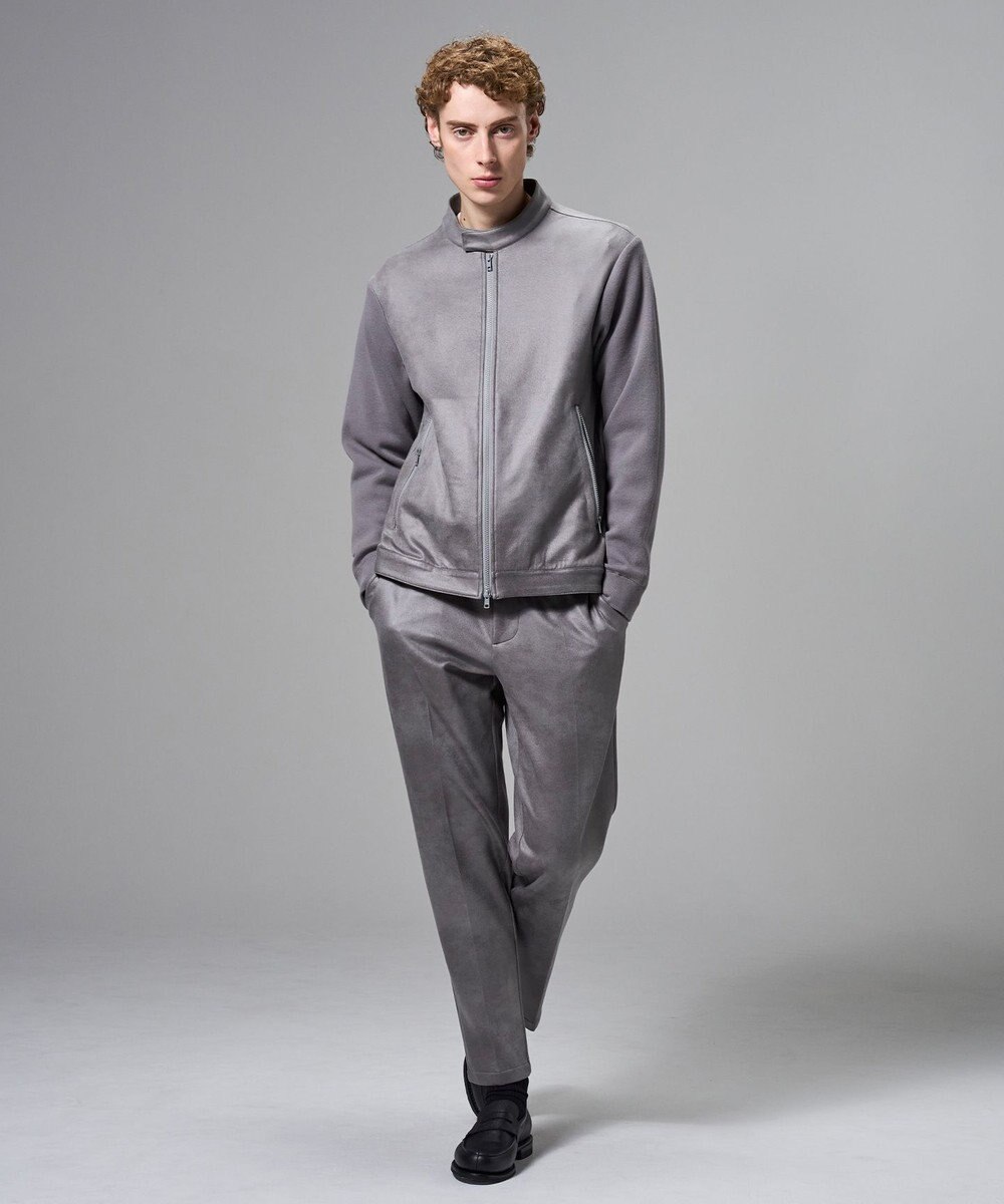 JOSEPH HOMME 【ウエストゴム仕様】レザーライクジャージー　ドロスト付きテーパードパンツ / PEGG CONVERTIBLE 