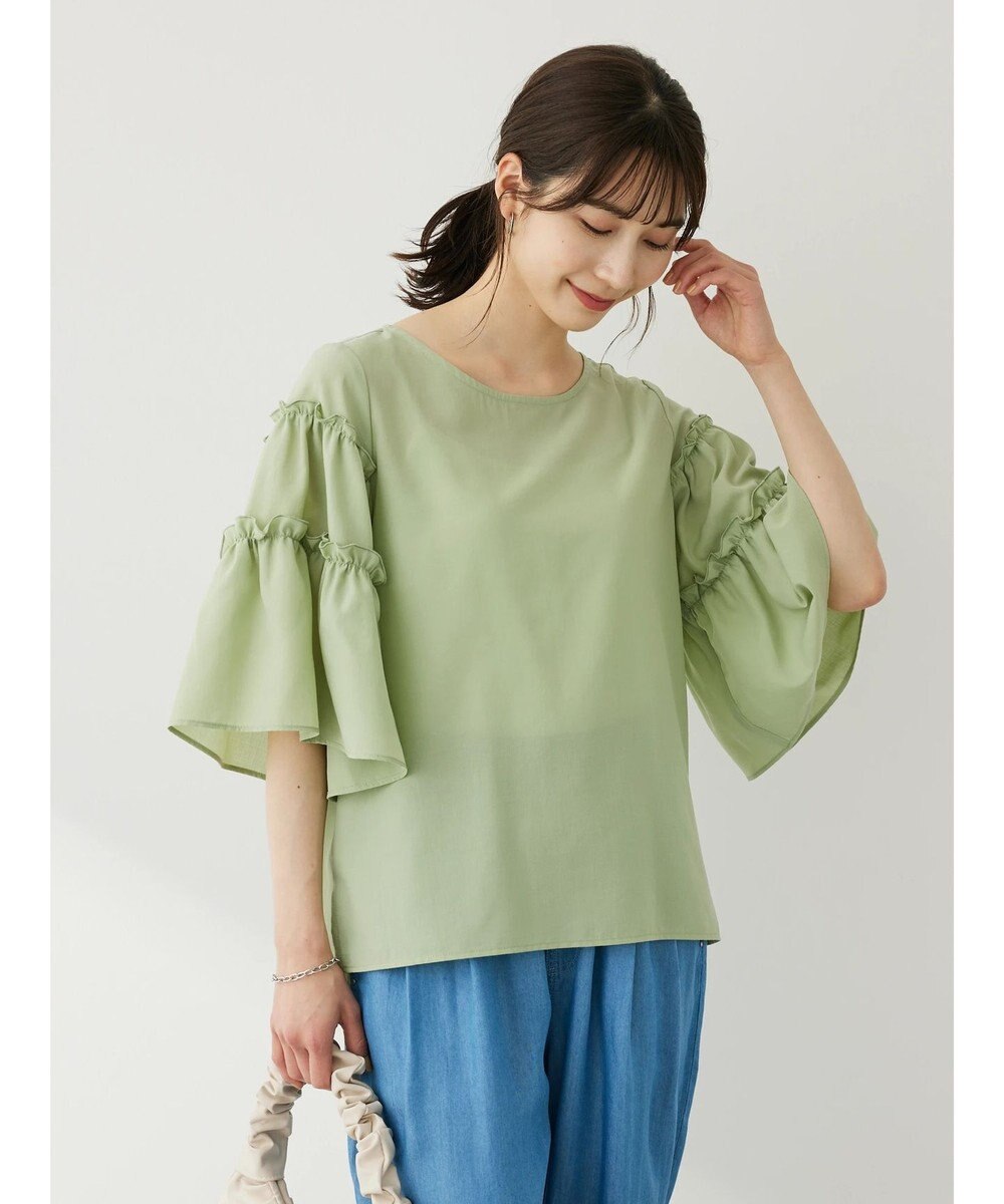 Green Parks ティアード袖ブラウス 