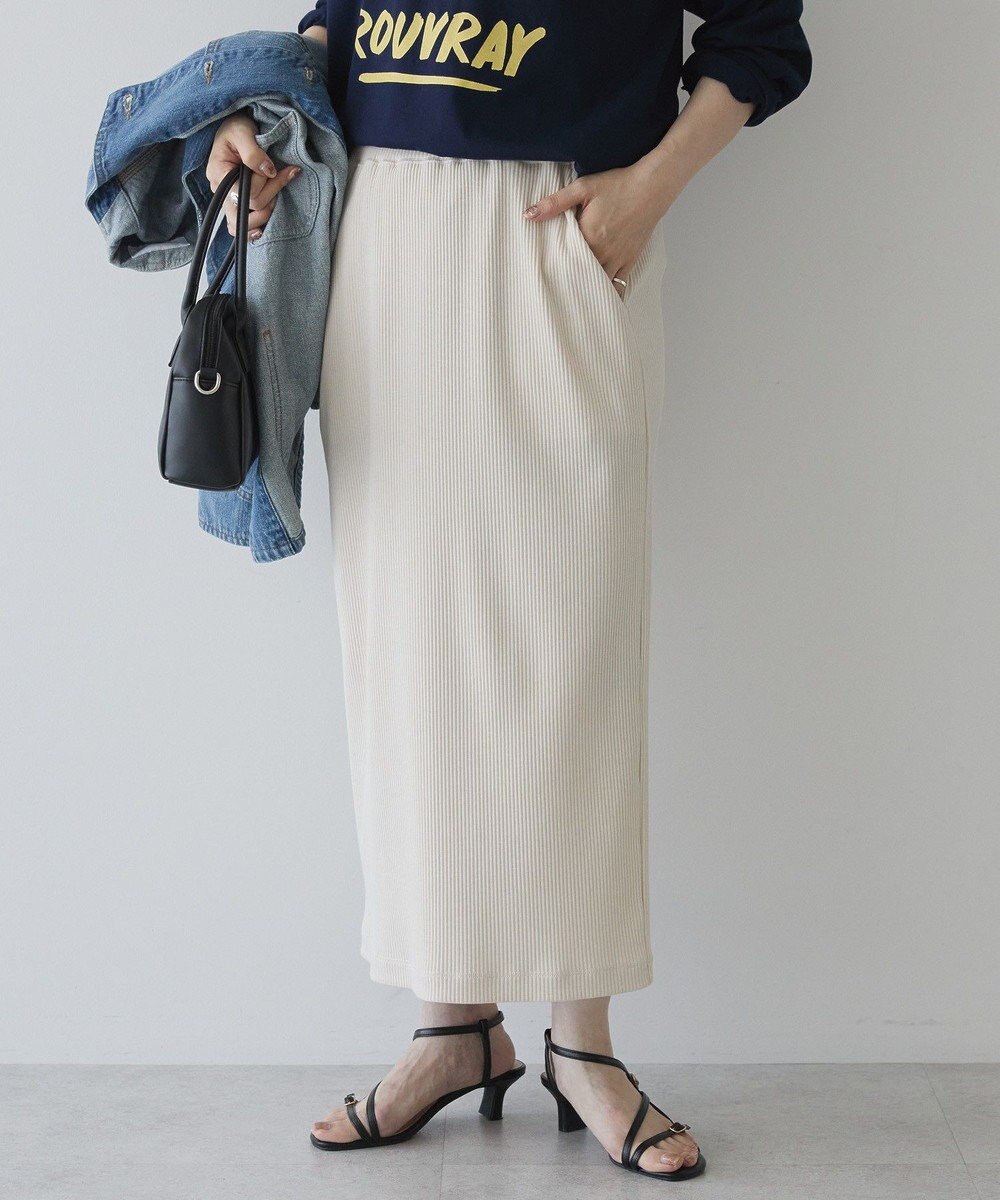 AMERICAN HOLIC 針抜きリブナロースカート 