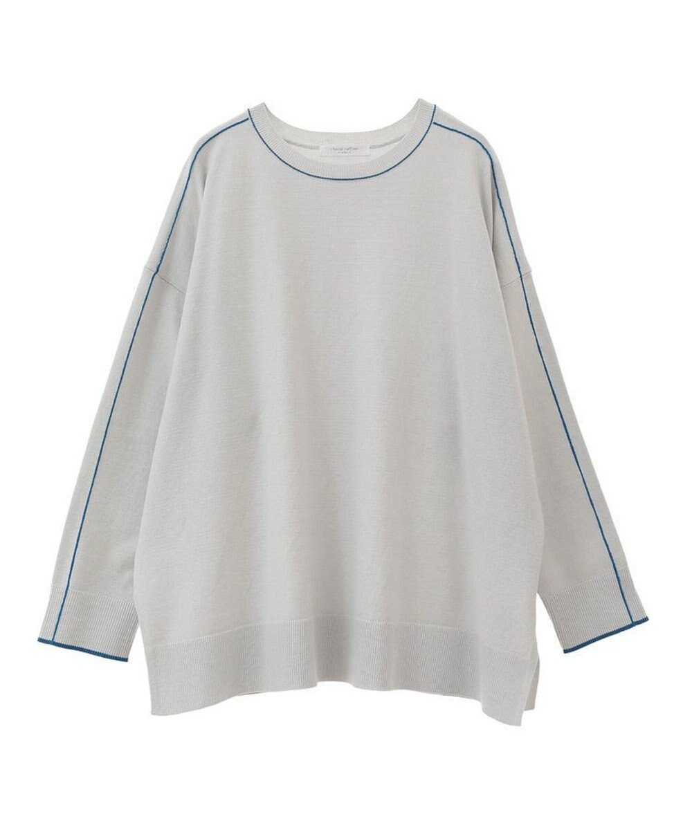 Green Parks アンチピリングライン入りニットプルオーバー 