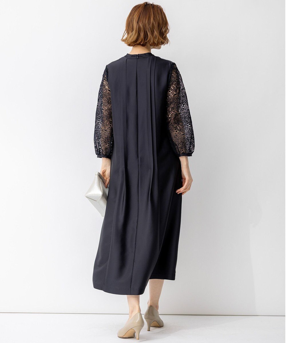 23区 【APPLAUDIR】ノーブルサテン リボンブーケレースコンビ ドレス 