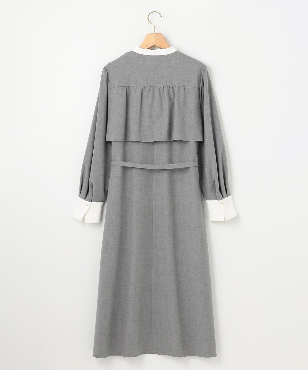 組曲 【KUMIKYOKU NAVY】ウーステッドライククロス シャツワンピース 