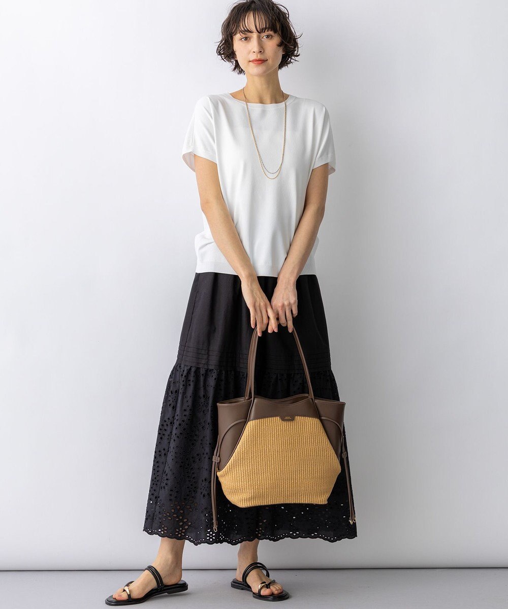 23区 【先行予約】レーヨンポリエステルストレッチ プルオーバー ニット 