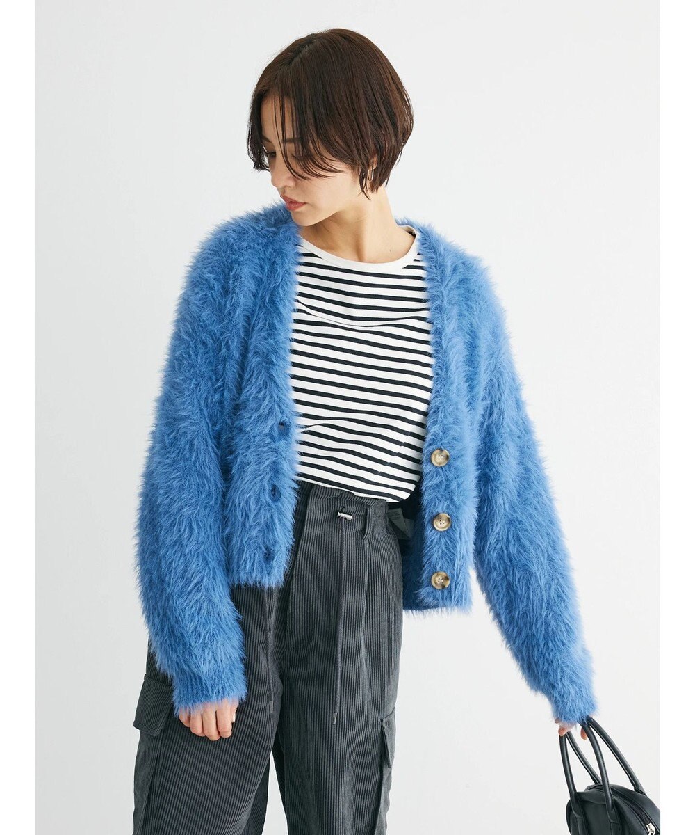 Green Parks ・Ｐｅｔｉｔ　Ｆｌｅｕｒ　シャギーニットカーディガン 