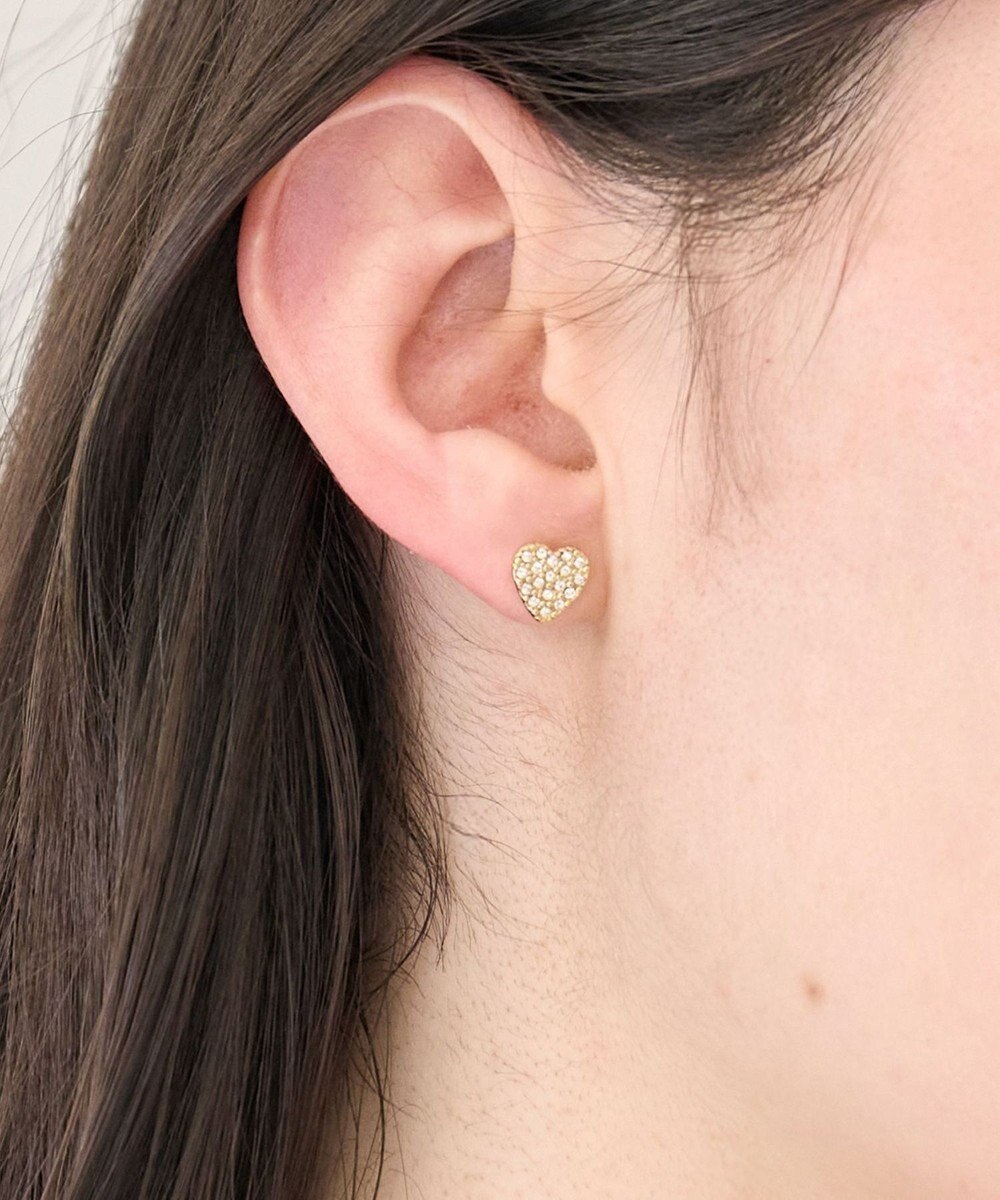 Phoebe 〈金属アレルギー対応〉ハートパヴェビジューピアス 