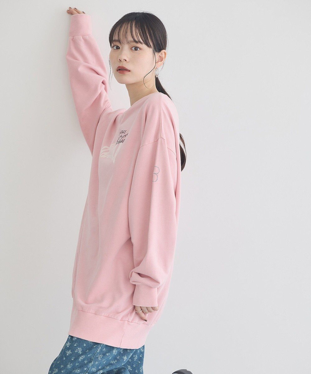 earth music&ecology ランダム刺繍オフショルプルオーバー 