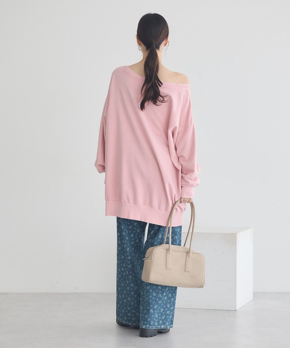 earth music&ecology ランダム刺繍オフショルプルオーバー 