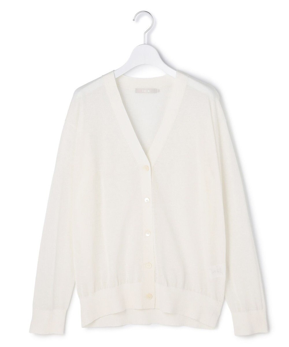 ICB 【先行予約】 リネンブレンドシアー カーディガン 
