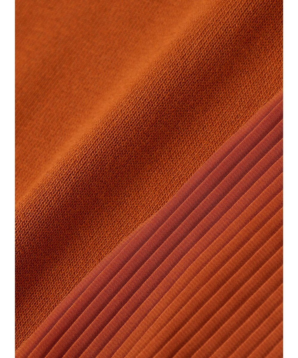 Green Parks 袖プリーツドッキング５分袖ニットプルオーバー 