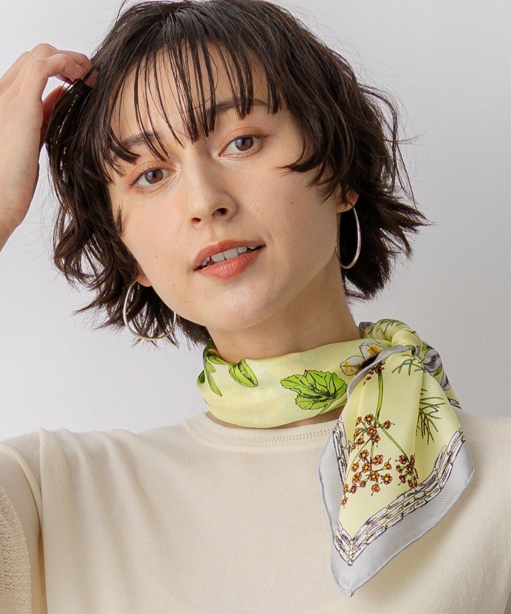 23区 manipuri ハーバルガーデン シルク スカーフ 