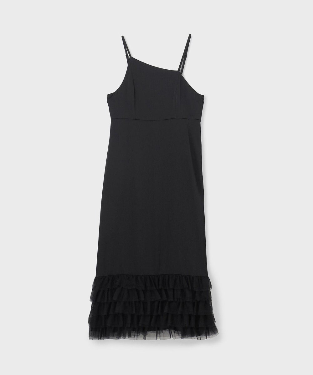 GRACE CONTINENTAL フリルチュールサテンキャミワンピース 