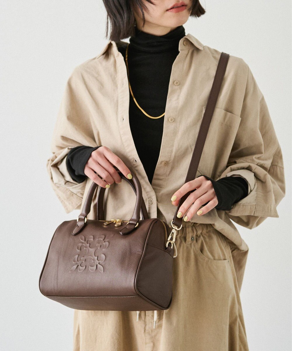 russet 《composition》レザー2WAYミニボストンバッグ(CE-1684) 