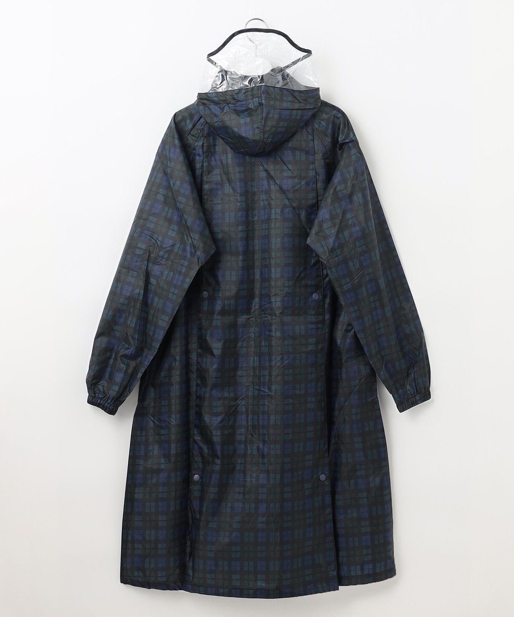MOONBAT FLAT PURE レインコート チェック柄 リュック対応 ユニセックス 収納袋付き 