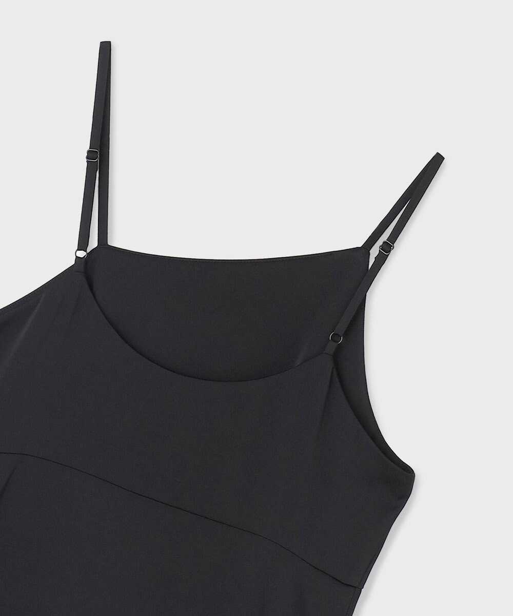 GRACE CONTINENTAL フリルチュールサテンキャミワンピース 