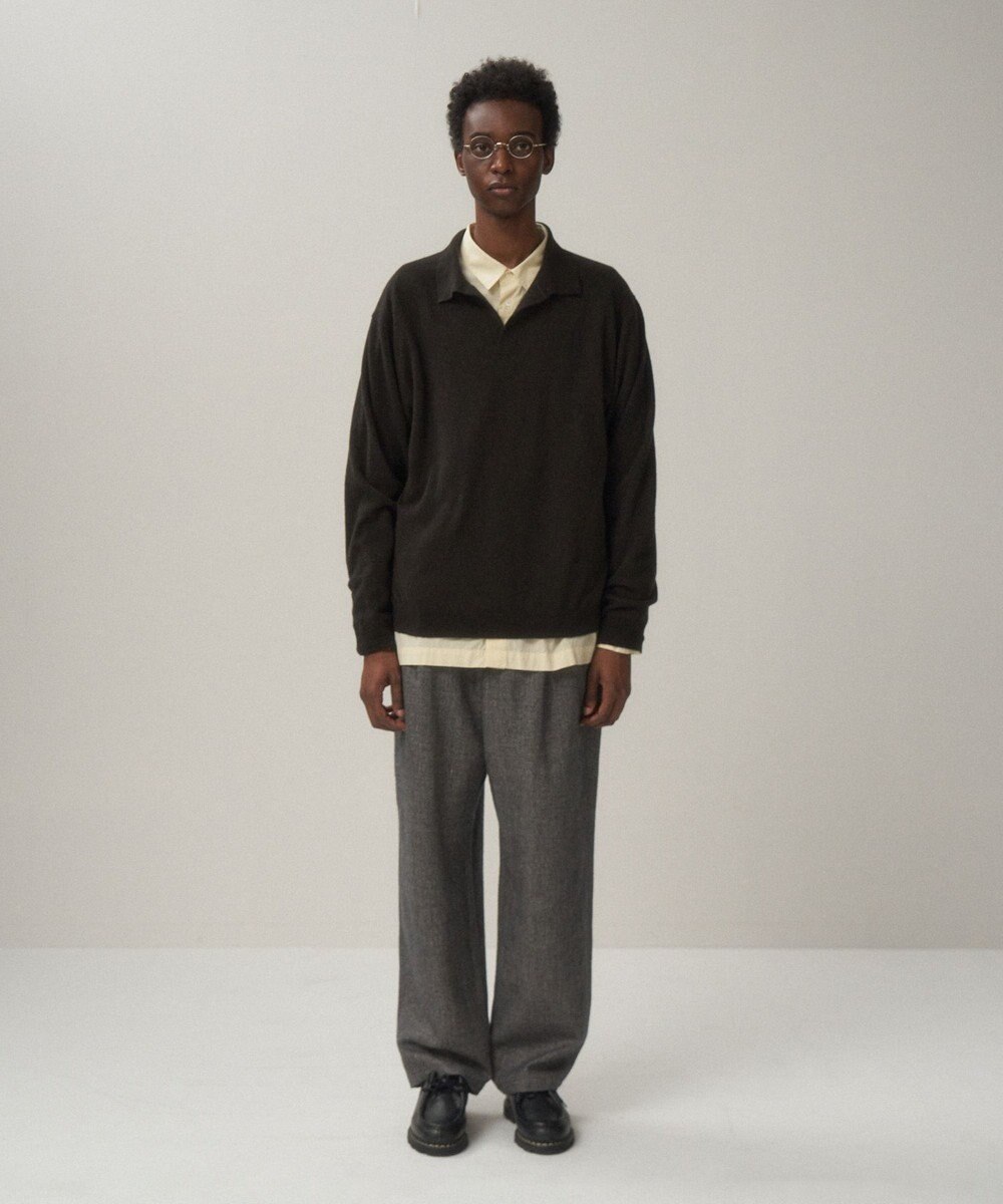 ATON LINEN WOOL TWILL | ルーズフィットパンツ - UNISEX 