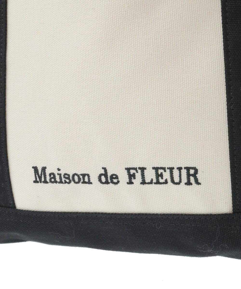 Maison de FLEUR マルチポケット帆布トートMバッグ 