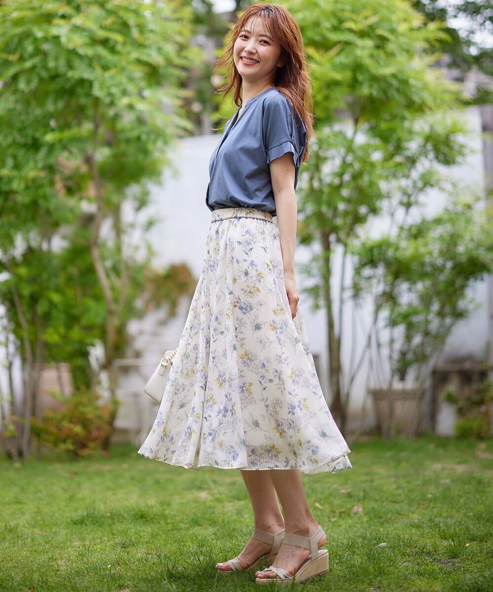 ANY SIS S シルケットストライプ スキッパー カットソー 