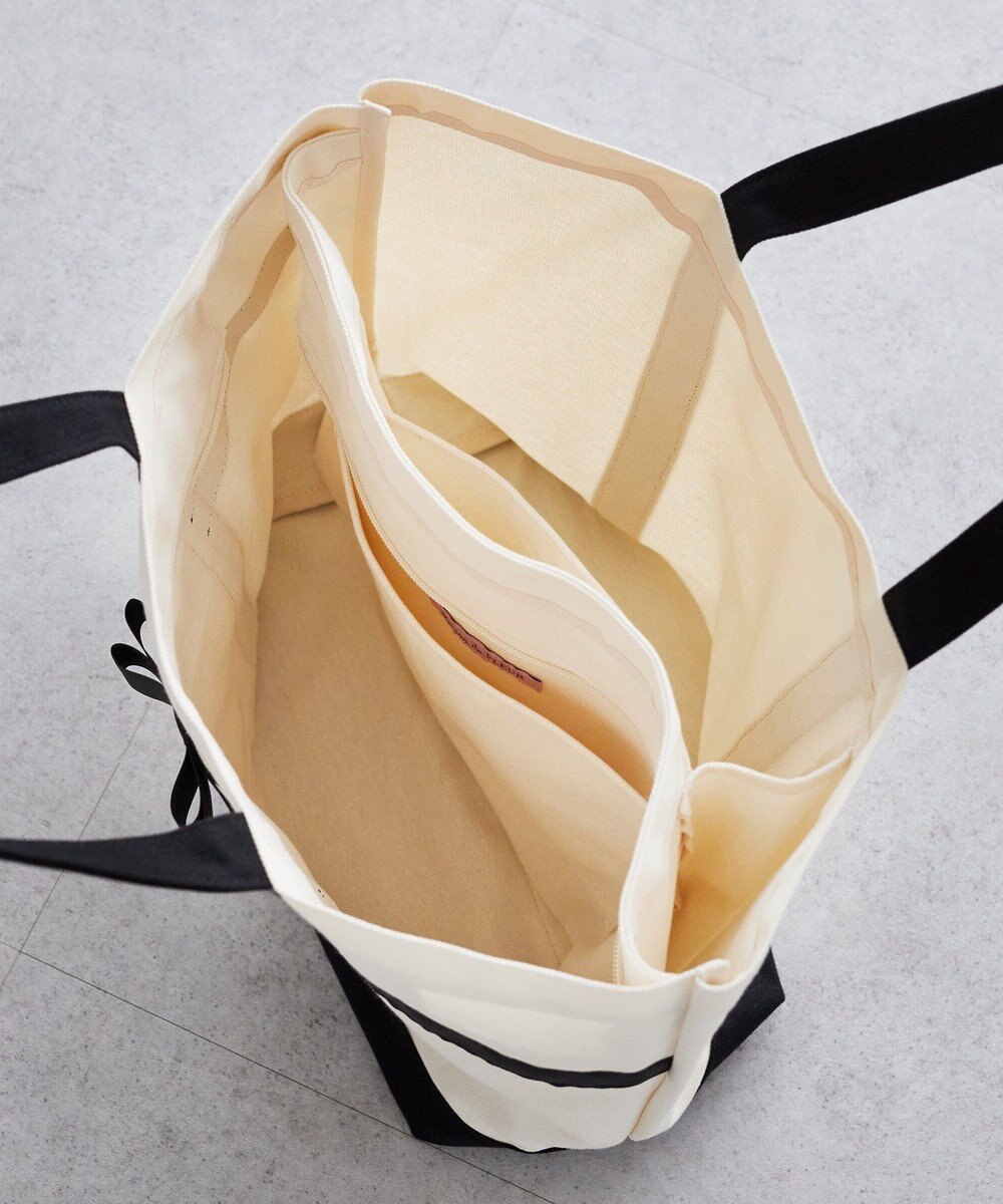 Maison de FLEUR マルチポケット帆布トートMバッグ 