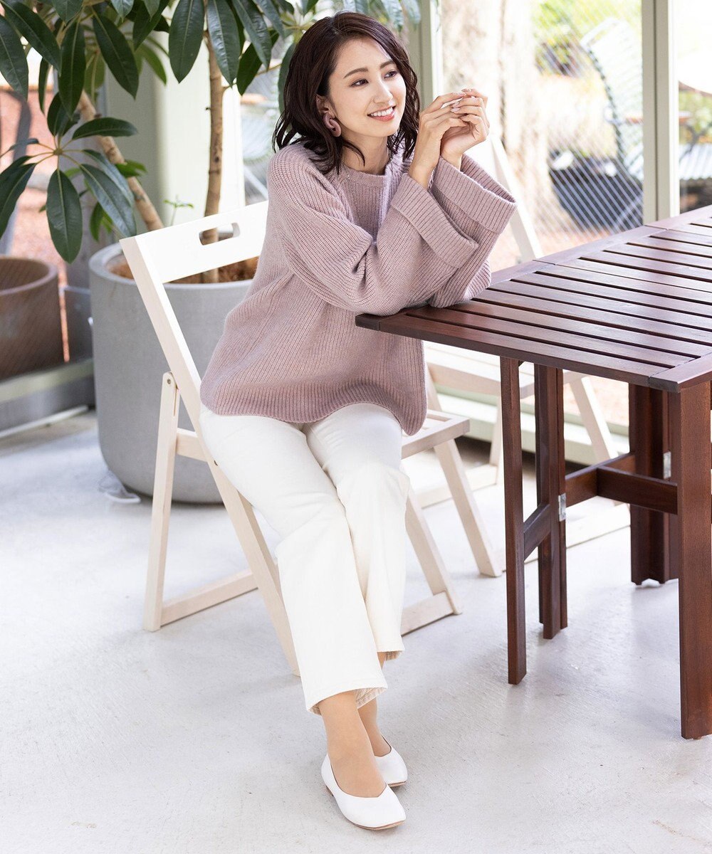 Tiaclasse 【洗える】リラックス感のあるラグランスリーブニット 