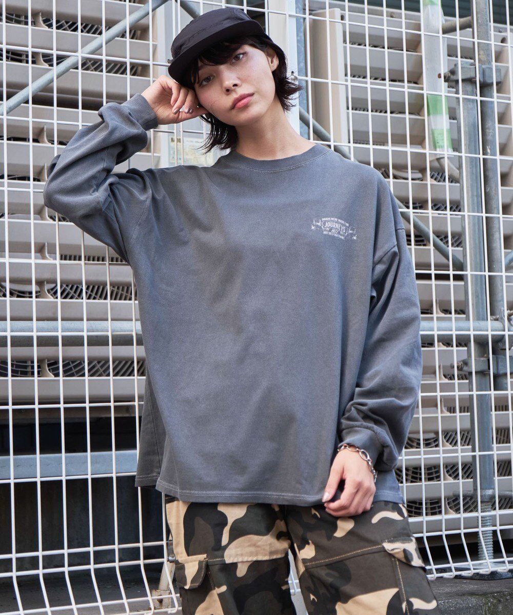 WEGO 【ユニセックス着用ITEM】ピグメントグラフィックT（LS） 