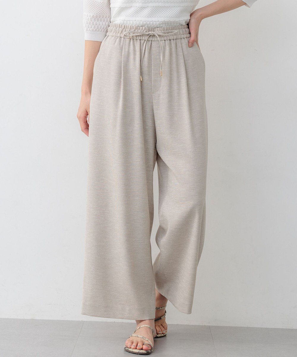 組曲 L 【先行予約】ライトリネンライクイージーワイド パンツ 