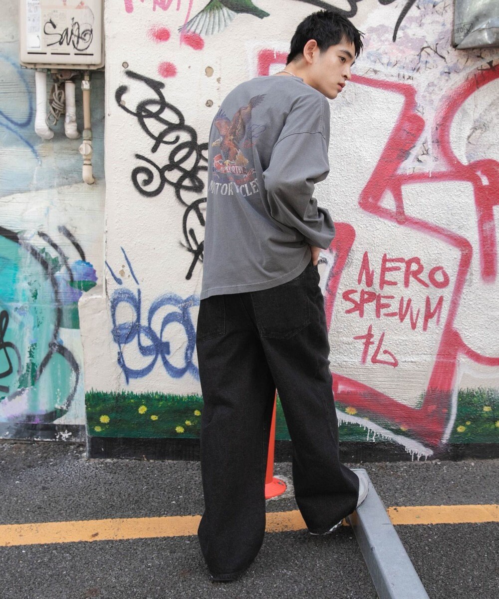 WEGO 【ユニセックス着用ITEM】ピグメントグラフィックT（LS） 