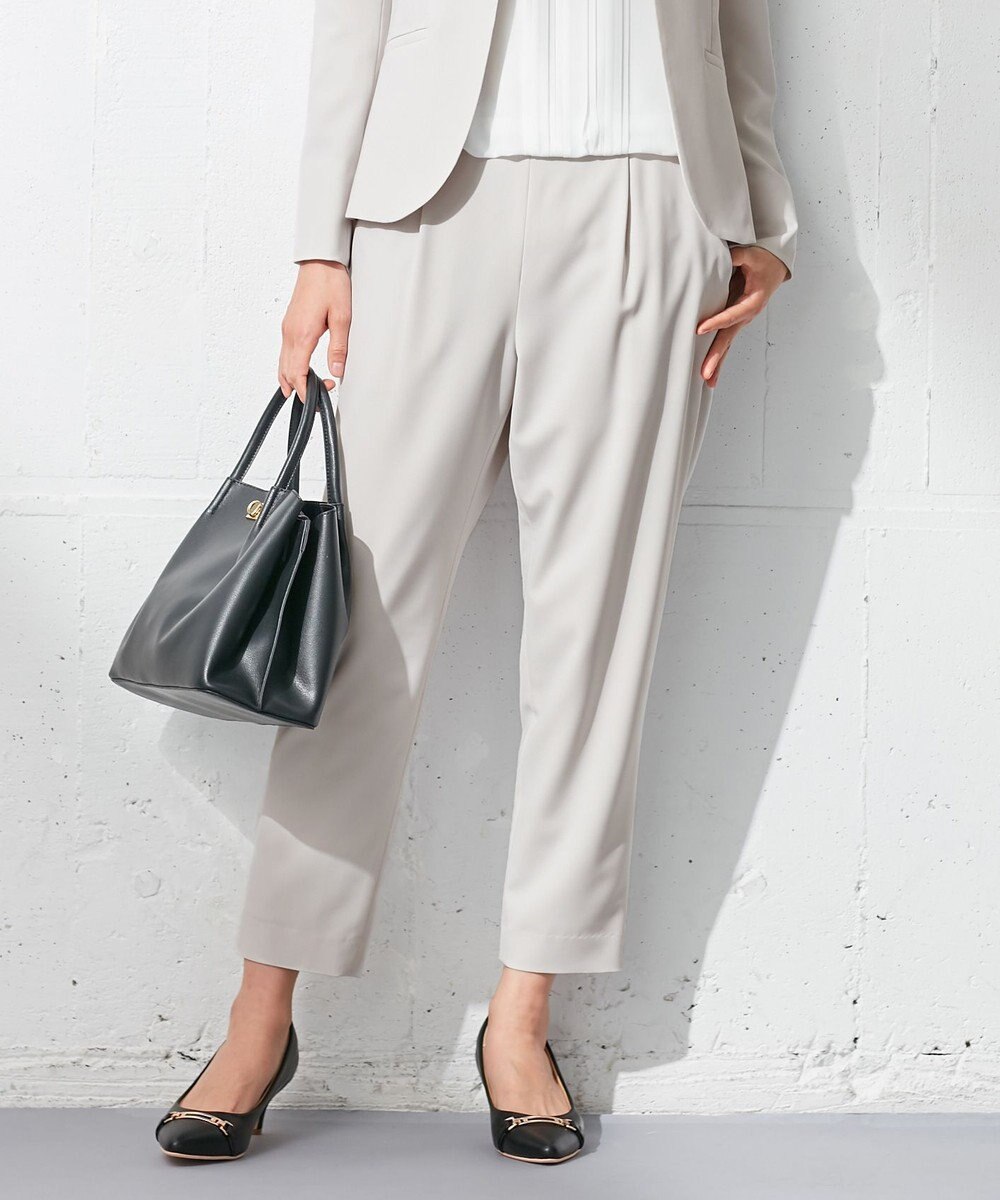 ANY SIS 【セットアップ対応】セレモニーダブルクロス テーパード パンツ 