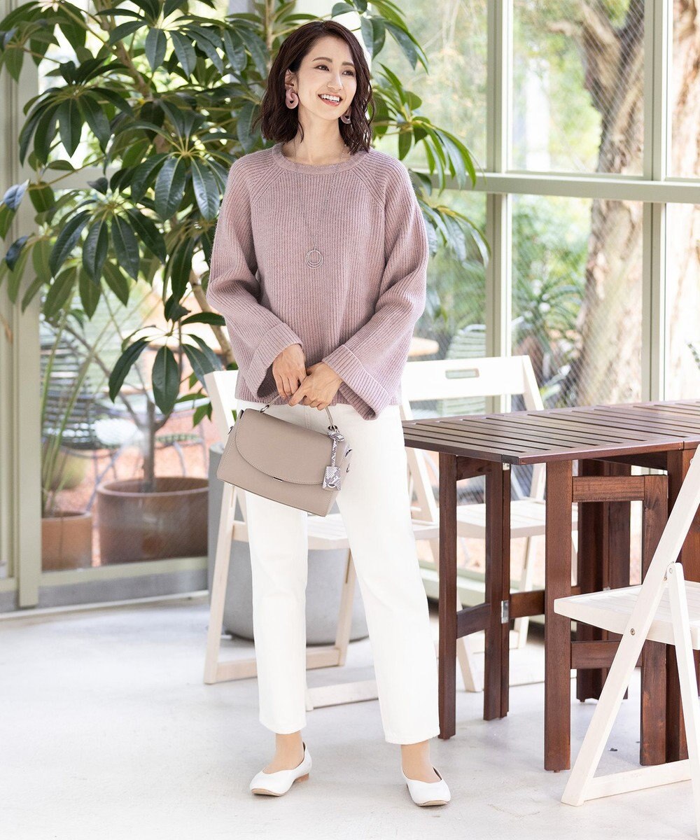 Tiaclasse 【洗える】リラックス感のあるラグランスリーブニット 