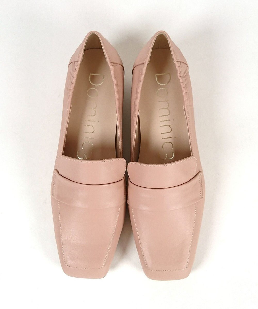 Dominic3 晴雨兼用 サイドギャザー ソフトレザーローファー 