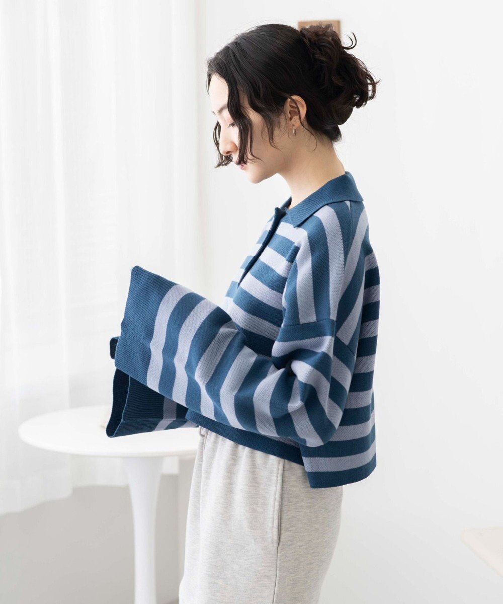 WEGO ボーダーニットポロ 