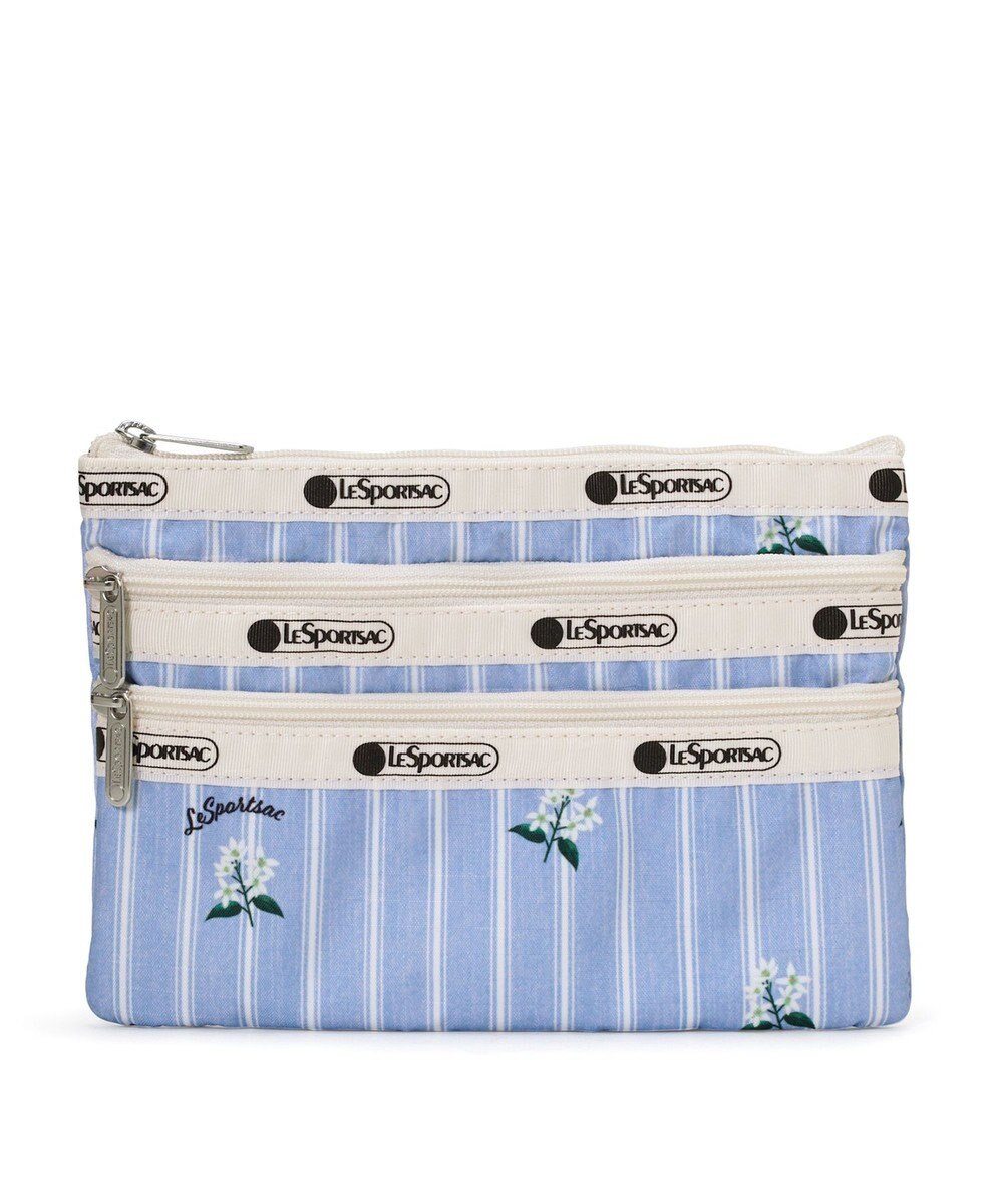 LeSportsac 3ZIP COSMETIC/ジャスミンストライプ 