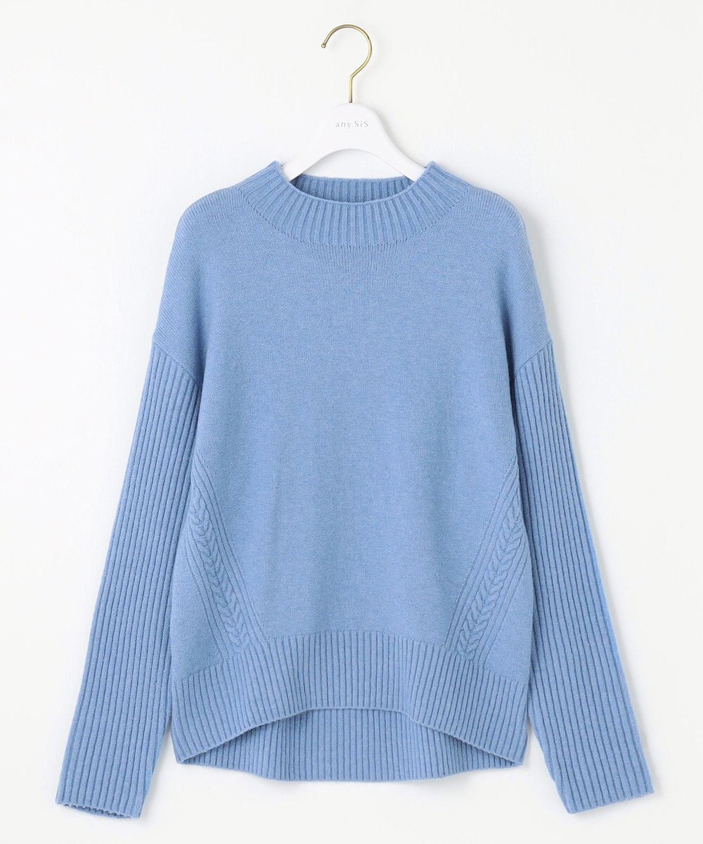 ANY SIS 【洗える】サイドケーブルアンゴラブレンド ニット 