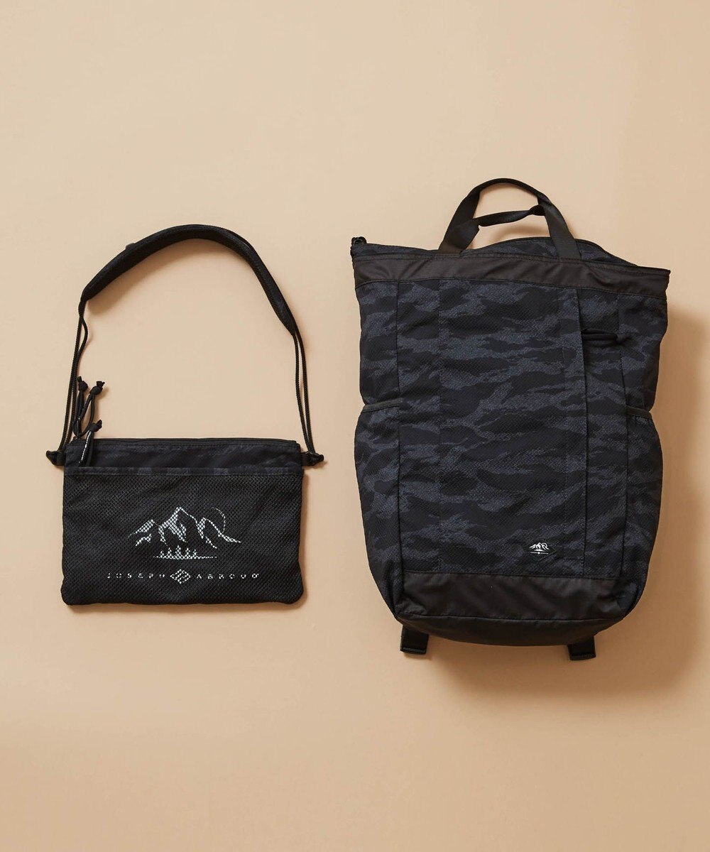 JOSEPH ABBOUD MOUNTAIN 【UNISEX】ポケッタブル 3Ｄエンボス2WAY バッグ 