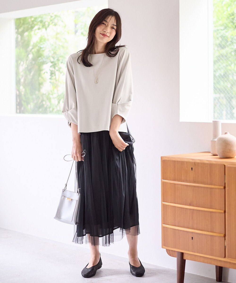 ANY L 【洗濯機可】袖タックプルオーバー 