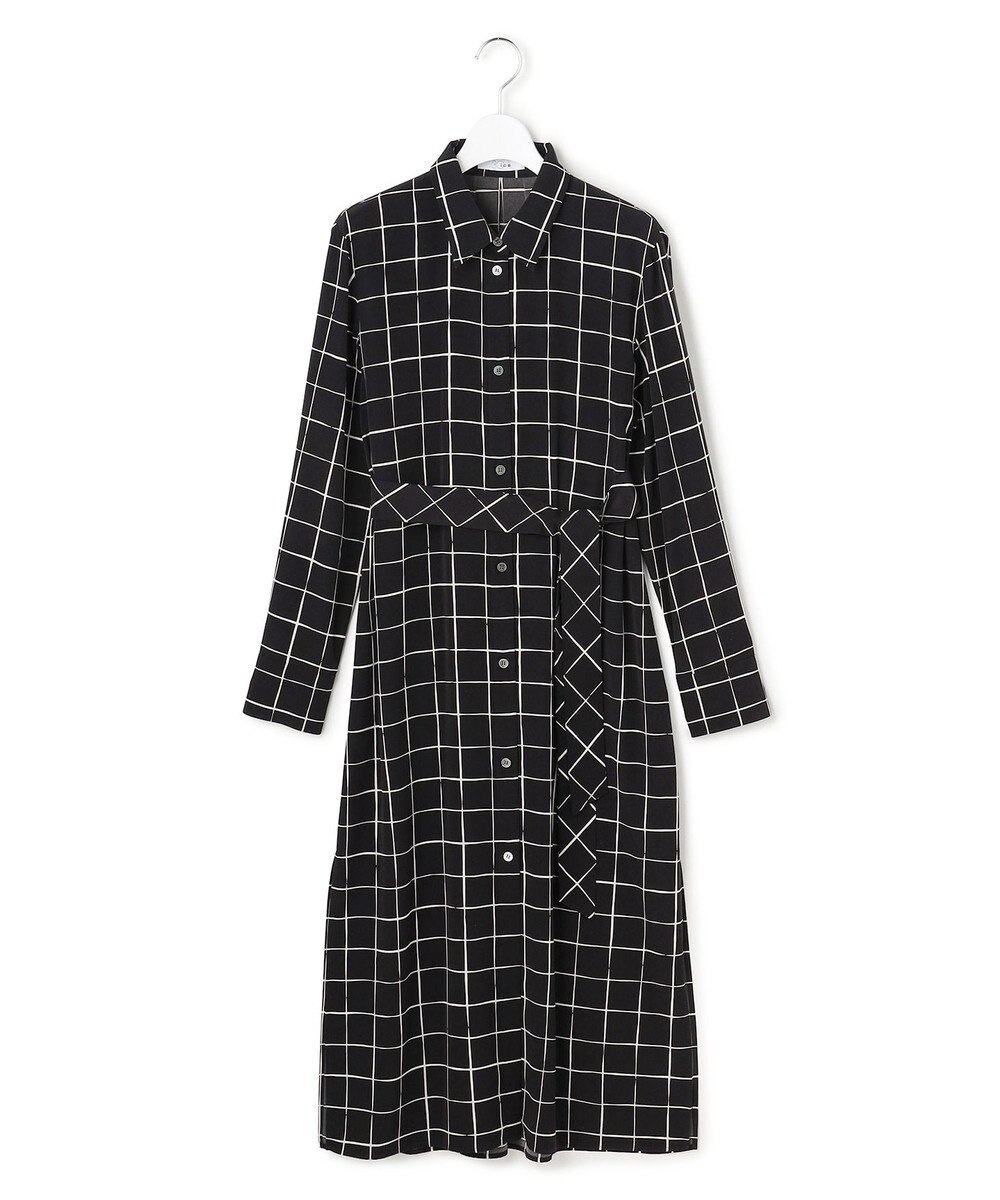 ICB L 【30th ANNIVERSARY】 ウィンドウペンプリント シャツワンピース 