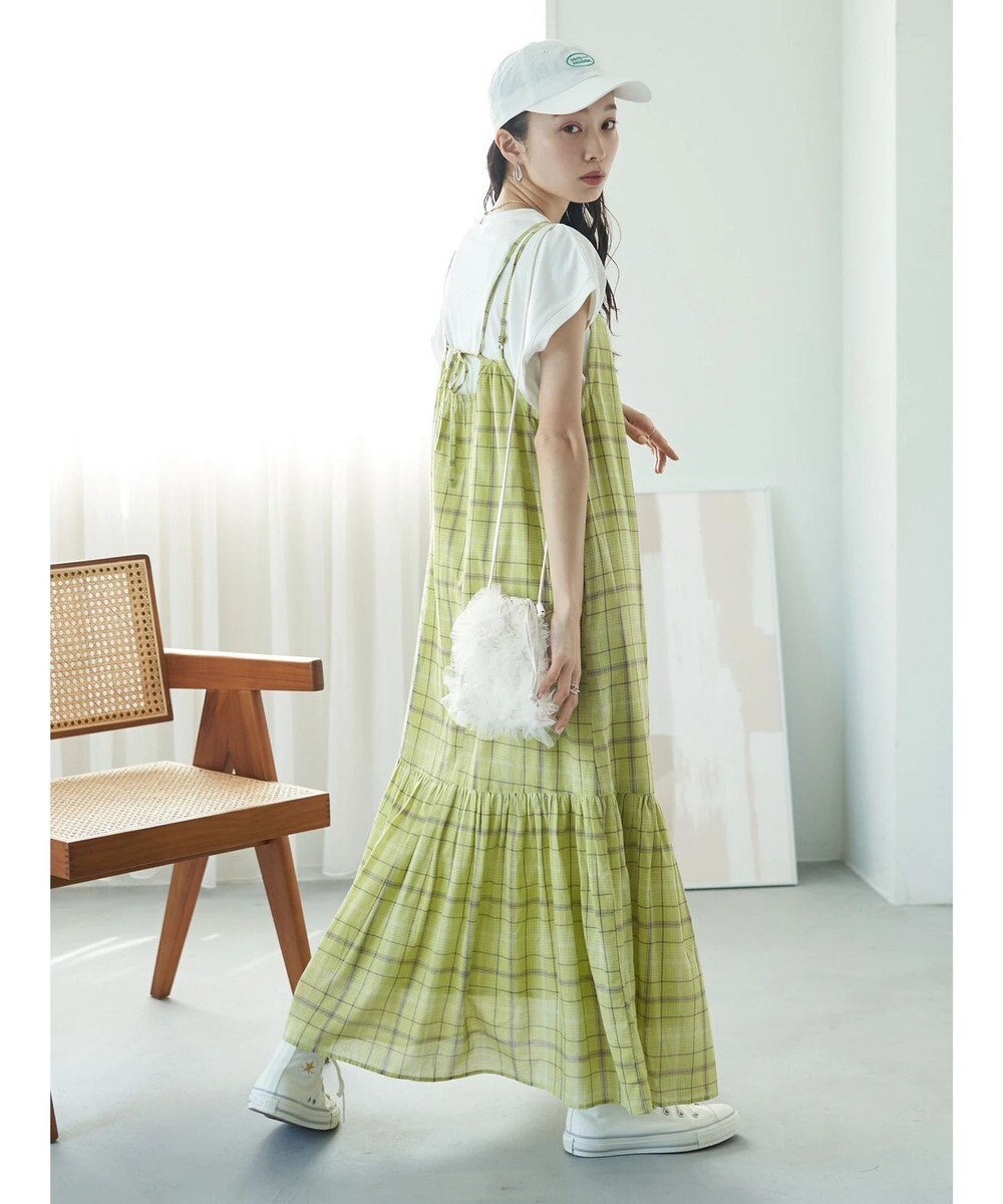 earth music&ecology マドラスチェックキャミワンピース 