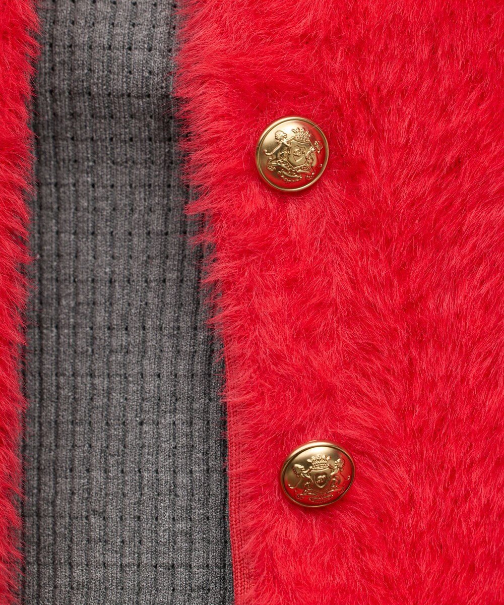 GRACE CONTINENTAL フェザーショートニットカーディガン 