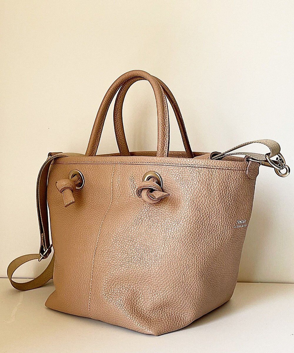 Hekhèr Le Style de Vie 【日本製 / 2WAY】シュリンクレザー ノットハンドバッグ 