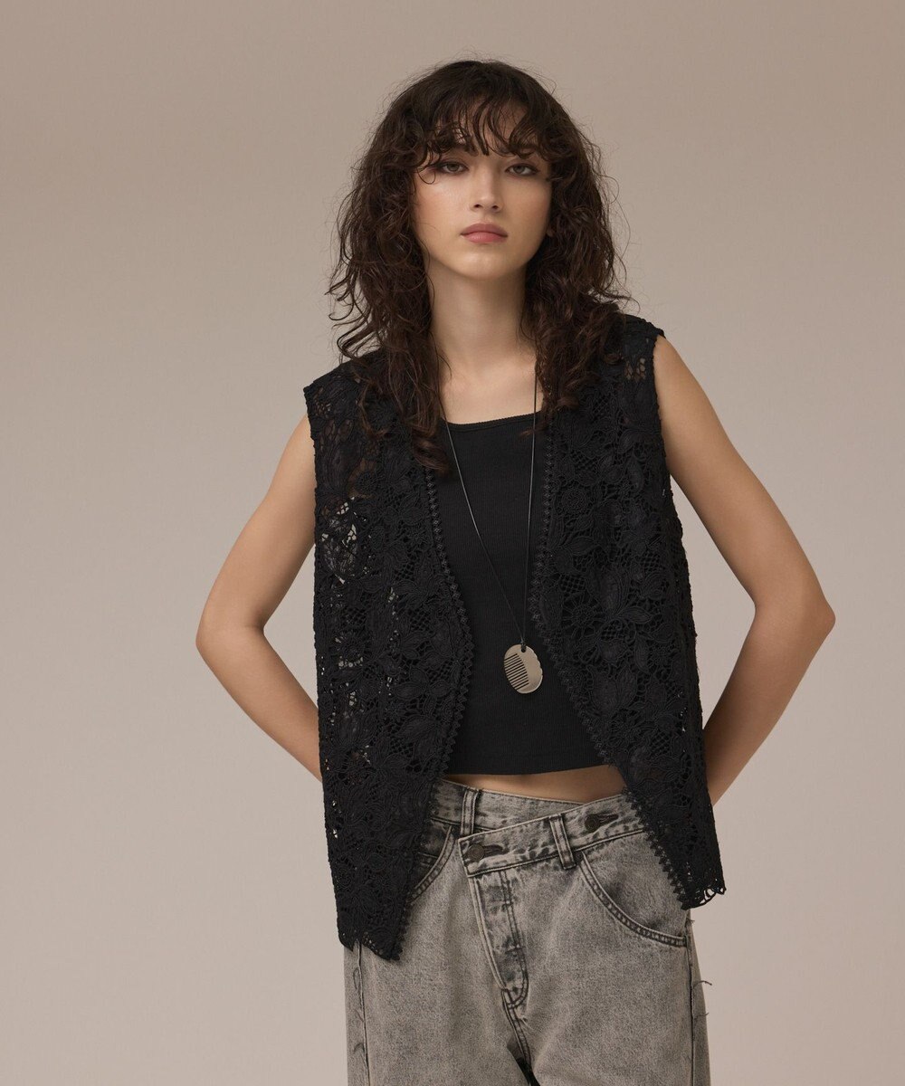 GRACE CONTINENTAL レース刺繍ベスト 