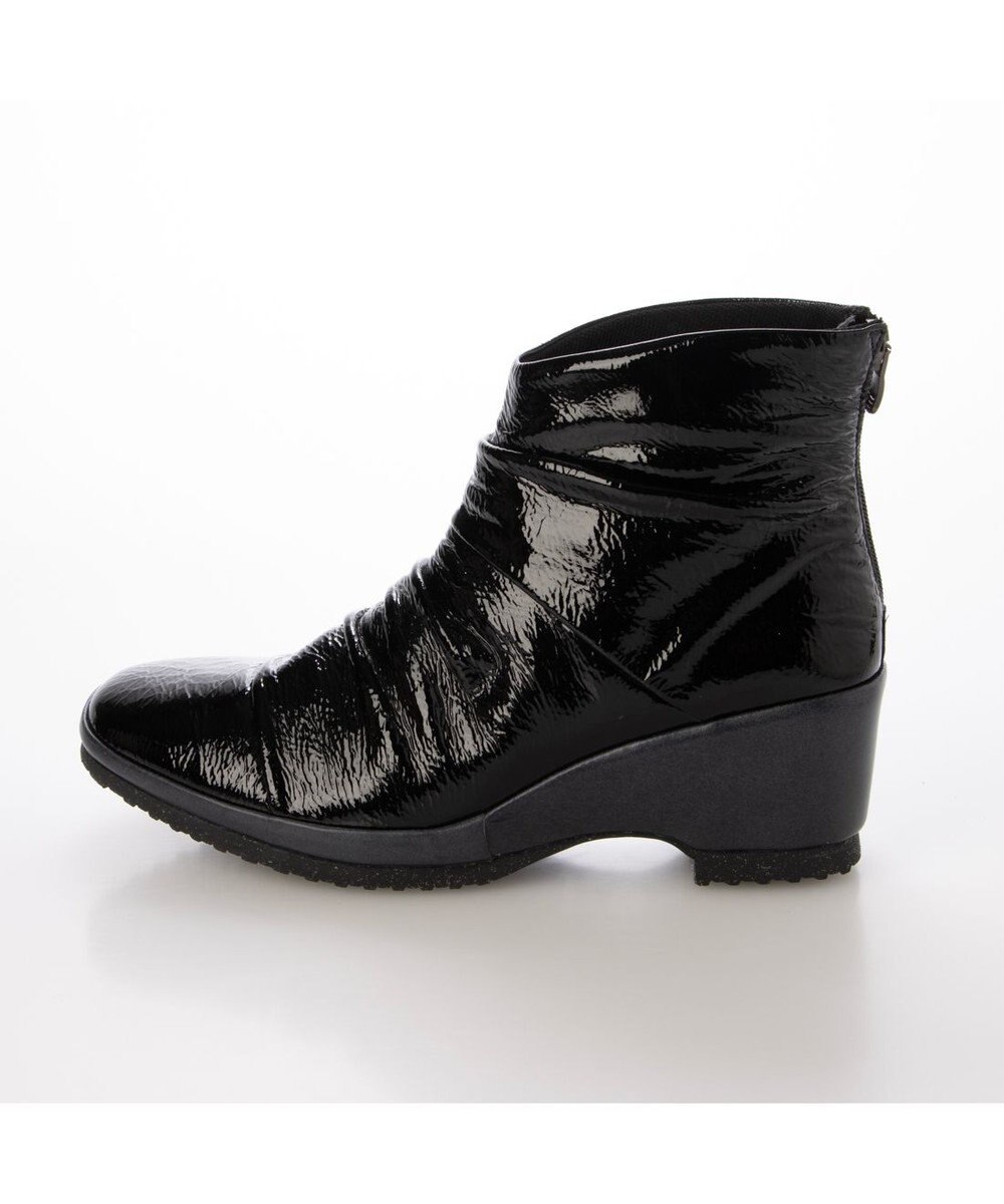 MODE ET JACOMO <D'ICI>ドレープデザインウェッジソールショートブーツ 