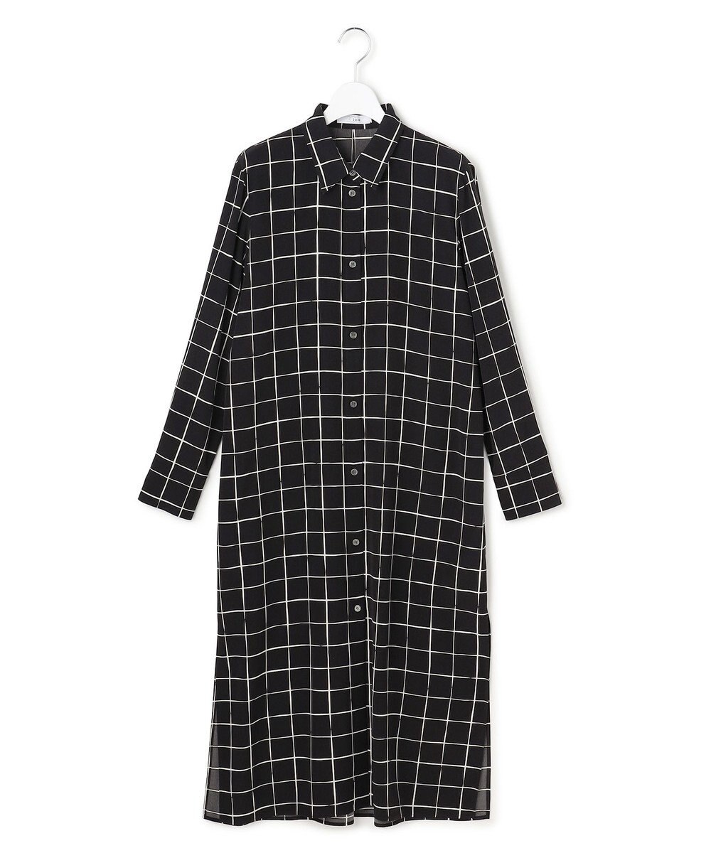 ICB L 【30th ANNIVERSARY】 ウィンドウペンプリント シャツワンピース 