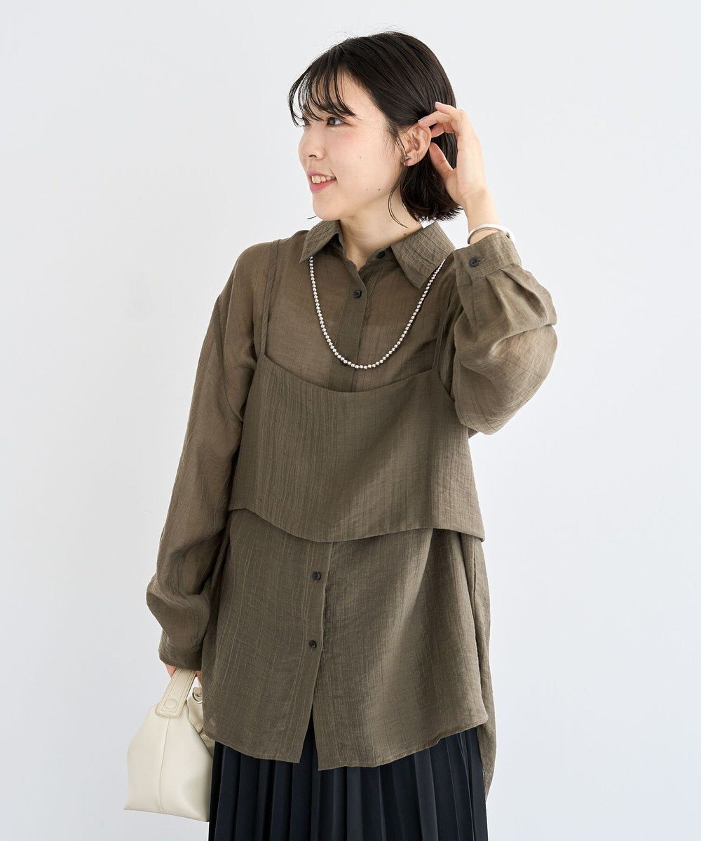 Green Parks ＳＥＴ２点シアーシャツ＋ビスチェ 