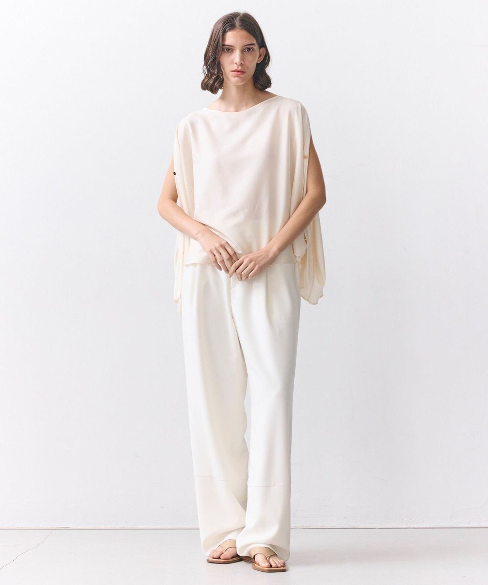 BEIGE， PERIDOT / 2WAYスリーブ ドレープブラウス 