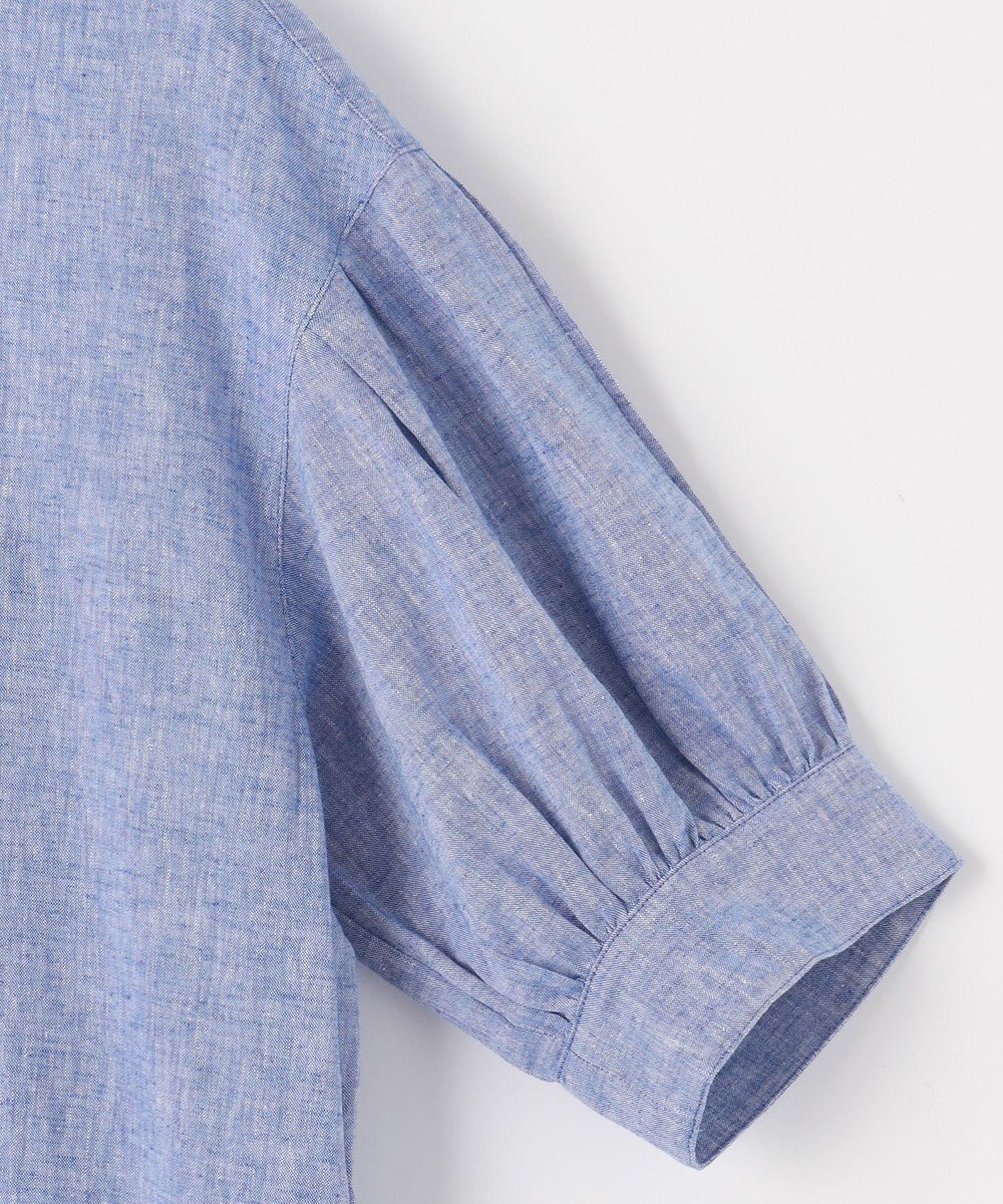 23区 S 【SLOW/洗える】リネンコットン シャツワンピース 