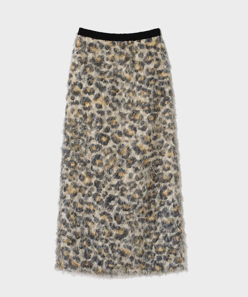 GRACE CONTINENTAL フェザーレオパードスカート 